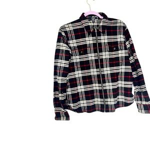 Chaps plaid flannel full-zip shirt jacket/shirt